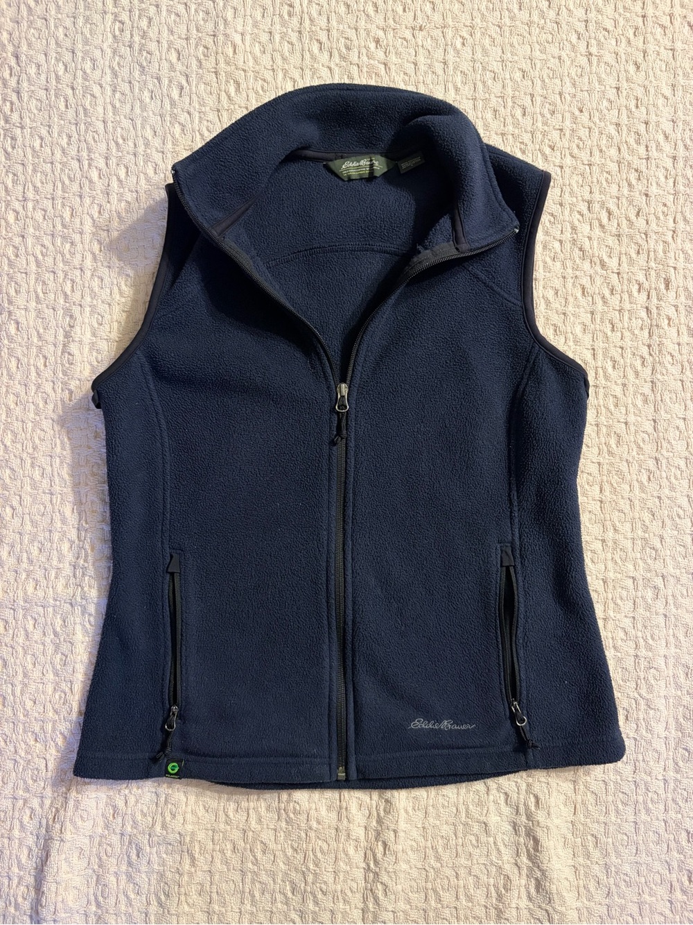 Eddie Bauer Women's Dark Navy Fleece Zip Vest